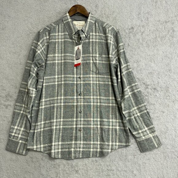 Weatherproof Other - NEW Weatherproof Vintage Men's Size M Gray Plaid Button-Up Flannel Shirt